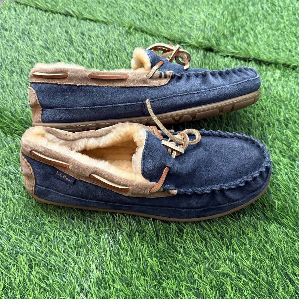 L.L. Bean Wicked Good Moccasins Slippers Shearling Lined NEW Men's 9 Women's 11